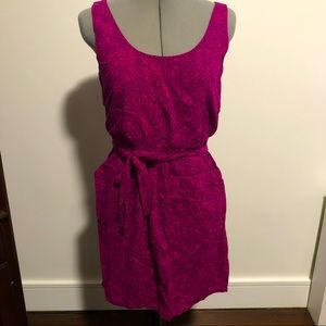 Mossimo Magenta and Purple Belted Dress